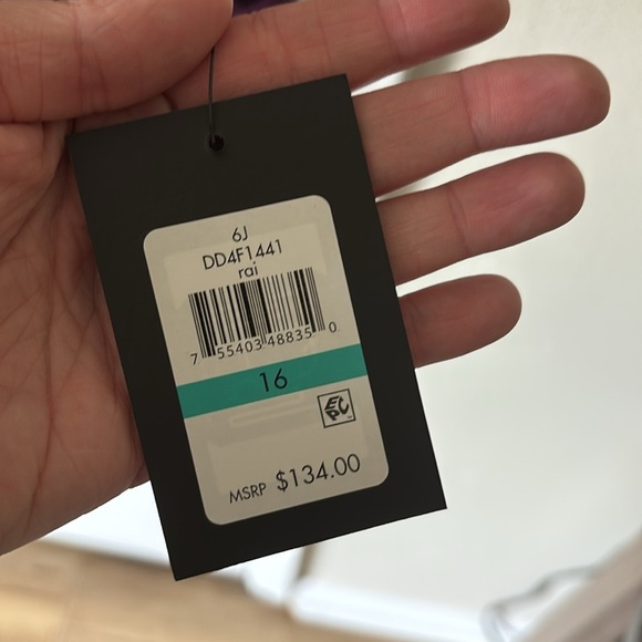 DKNY Elegant Purple Long Sleeve Dress - Picture 7 of 11